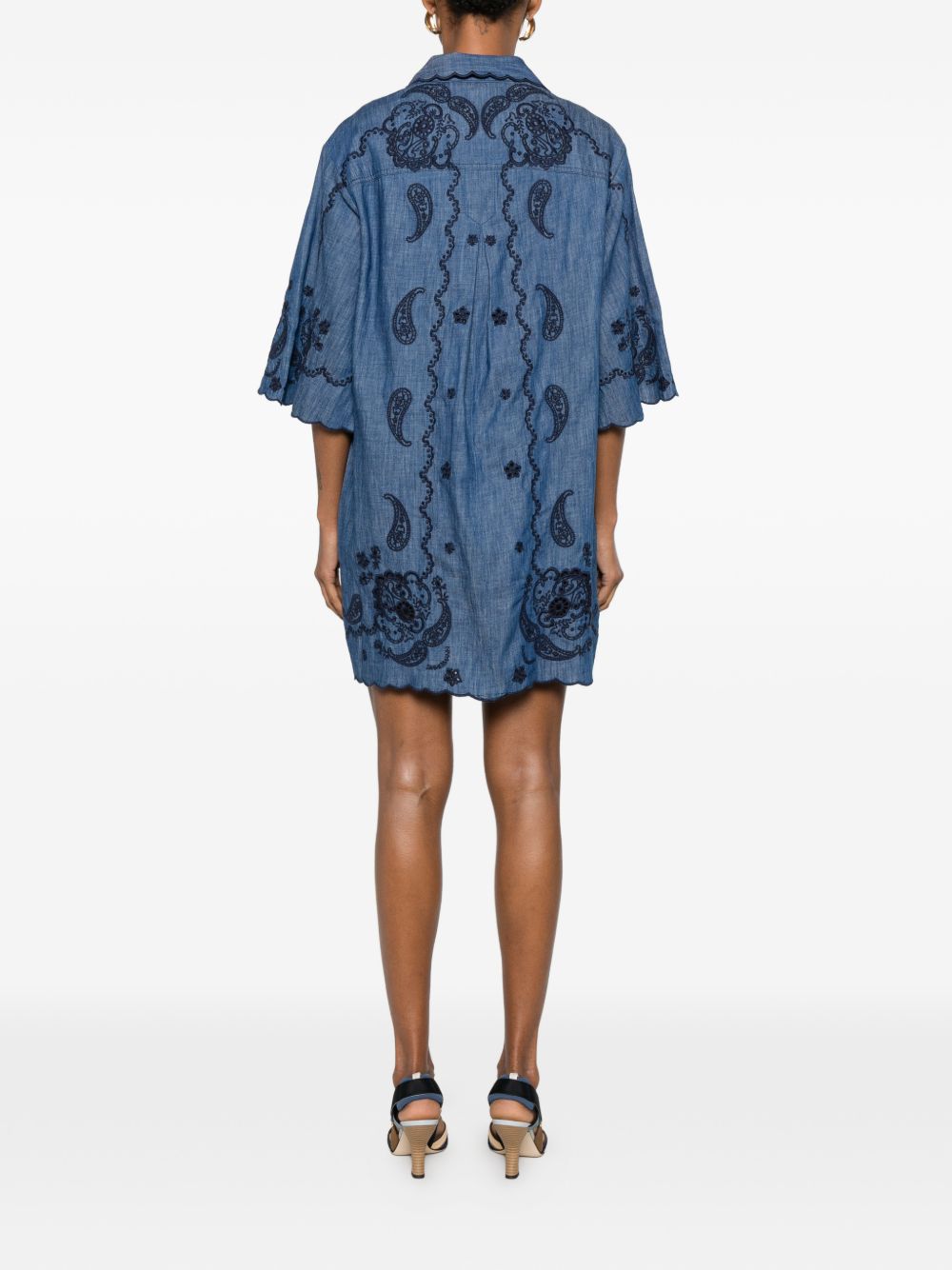 Zimmermann Aster Denim Mini Dress