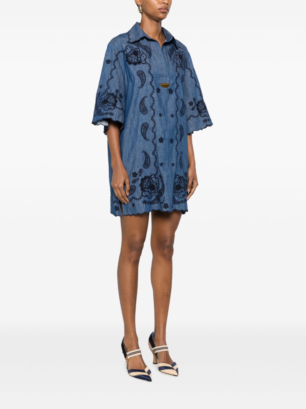 Zimmermann Aster Denim Mini Dress