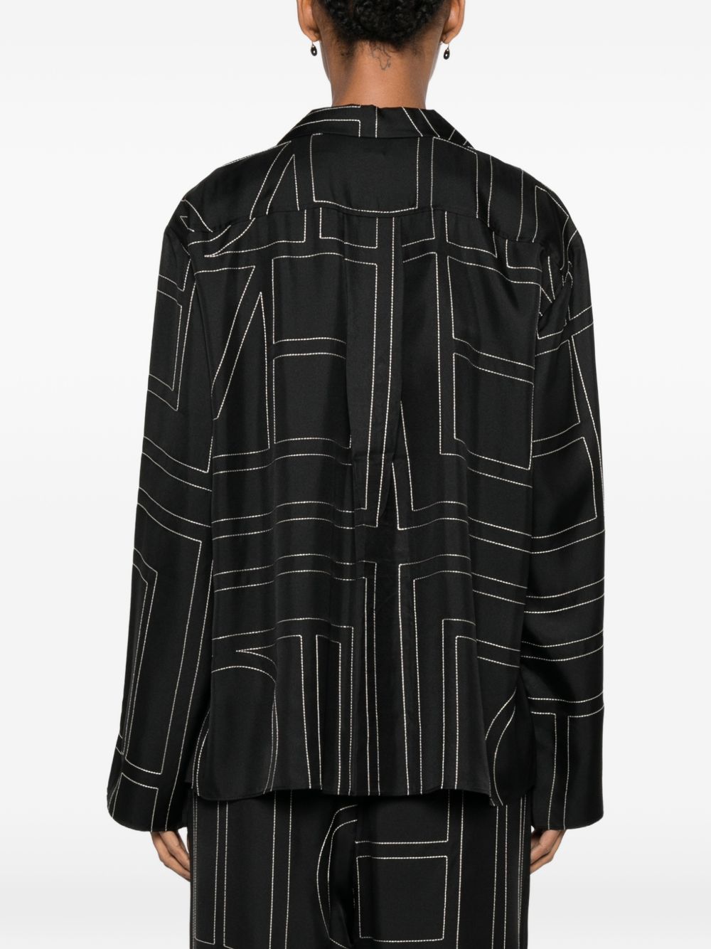 Toteme Pre Monogram Silk Pajama Shirt