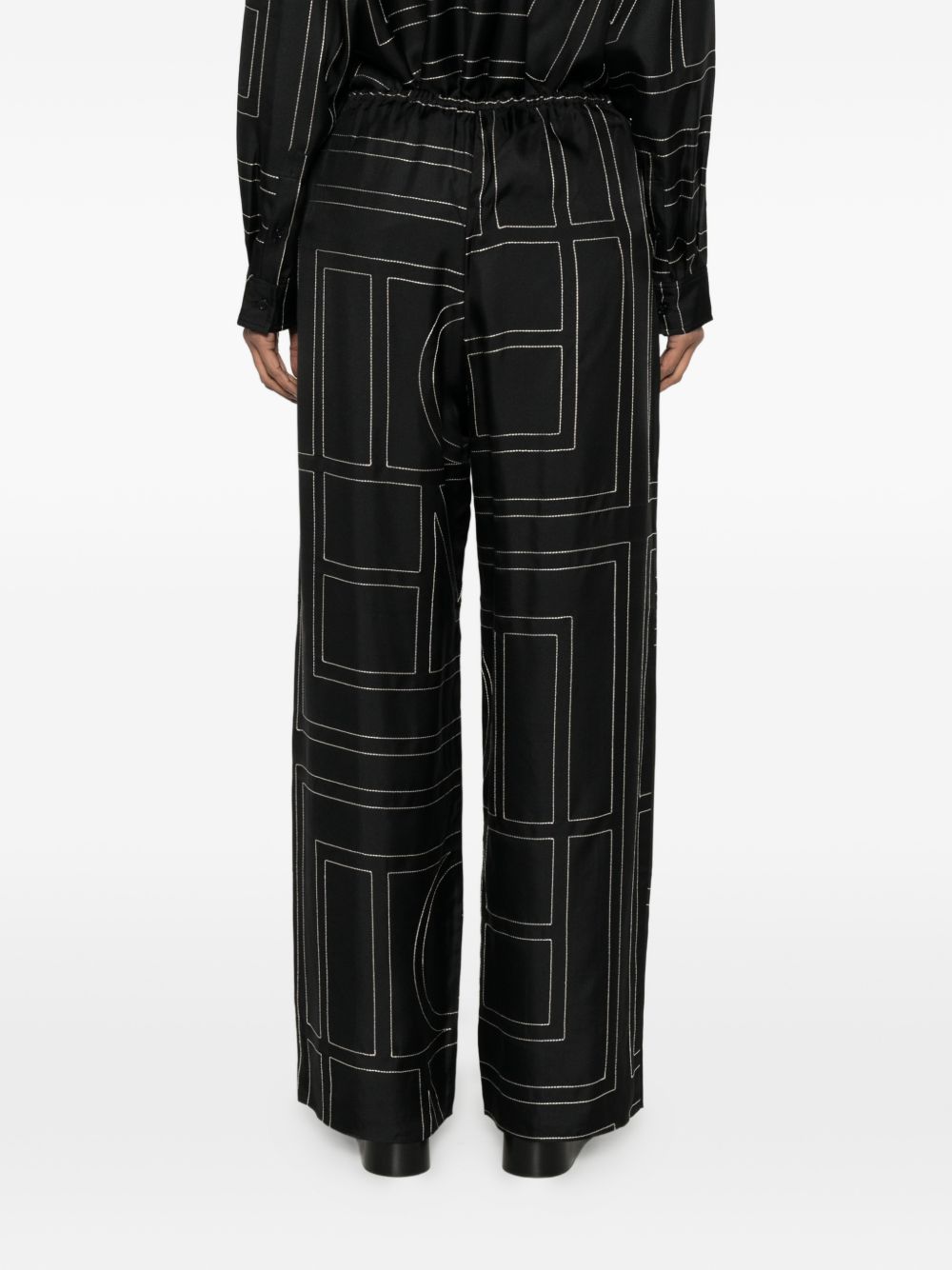 Toteme Pre Monogram Silk Pajama Trousers