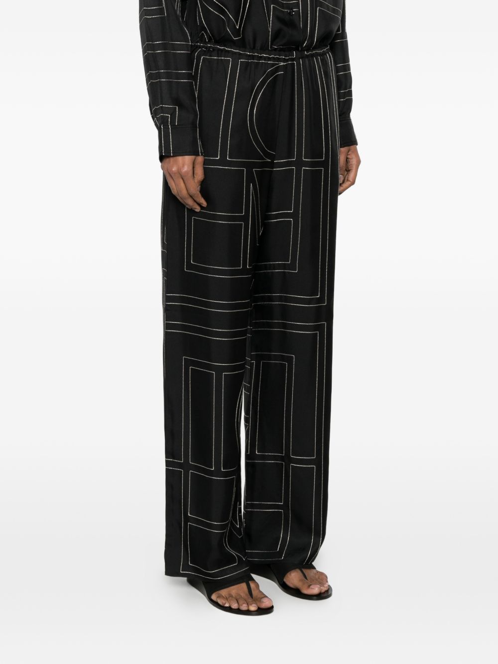 Toteme Pre Monogram Silk Pajama Trousers