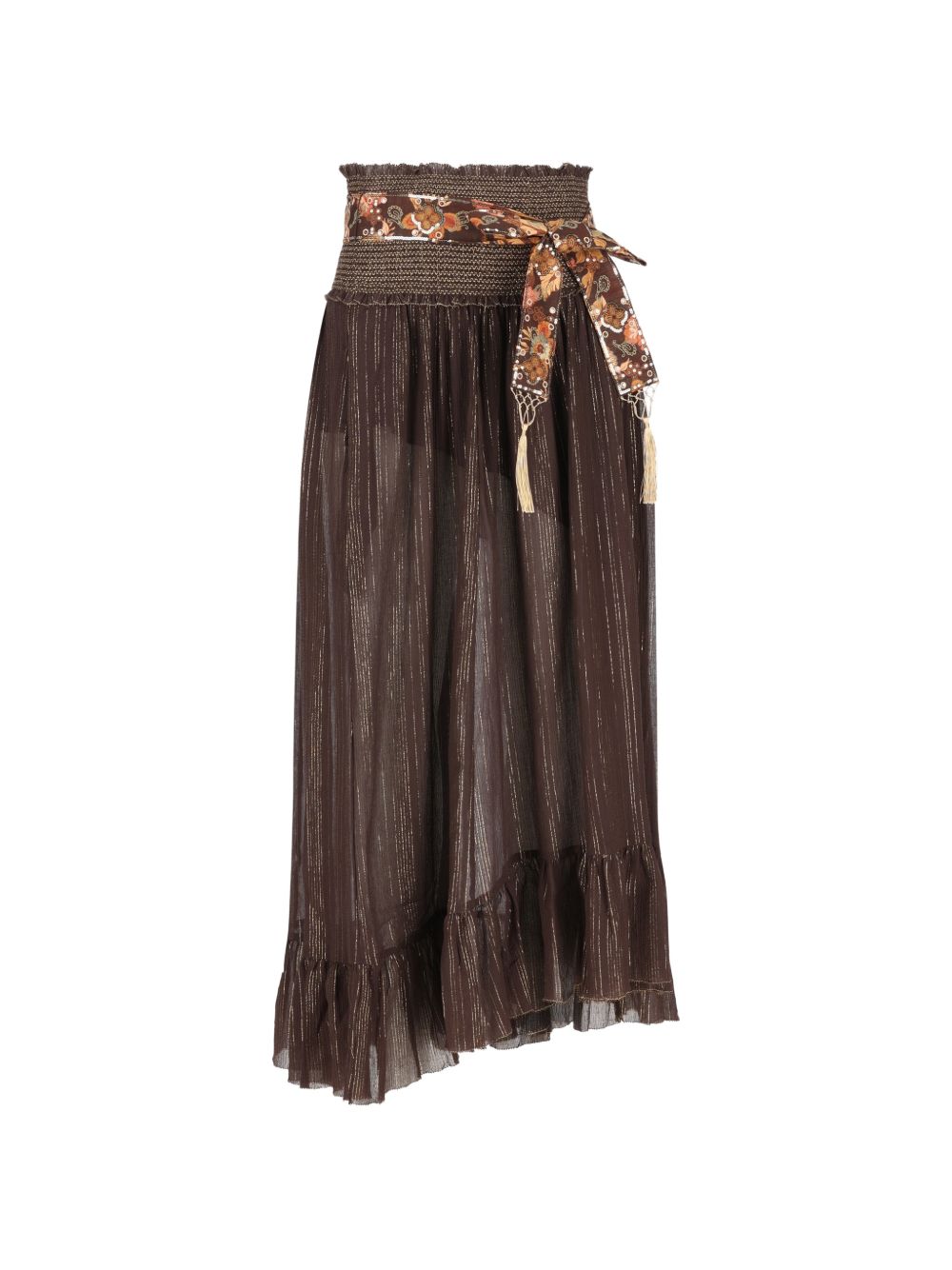 Zimmermann Aster Cotton And Silk Midi Skirt