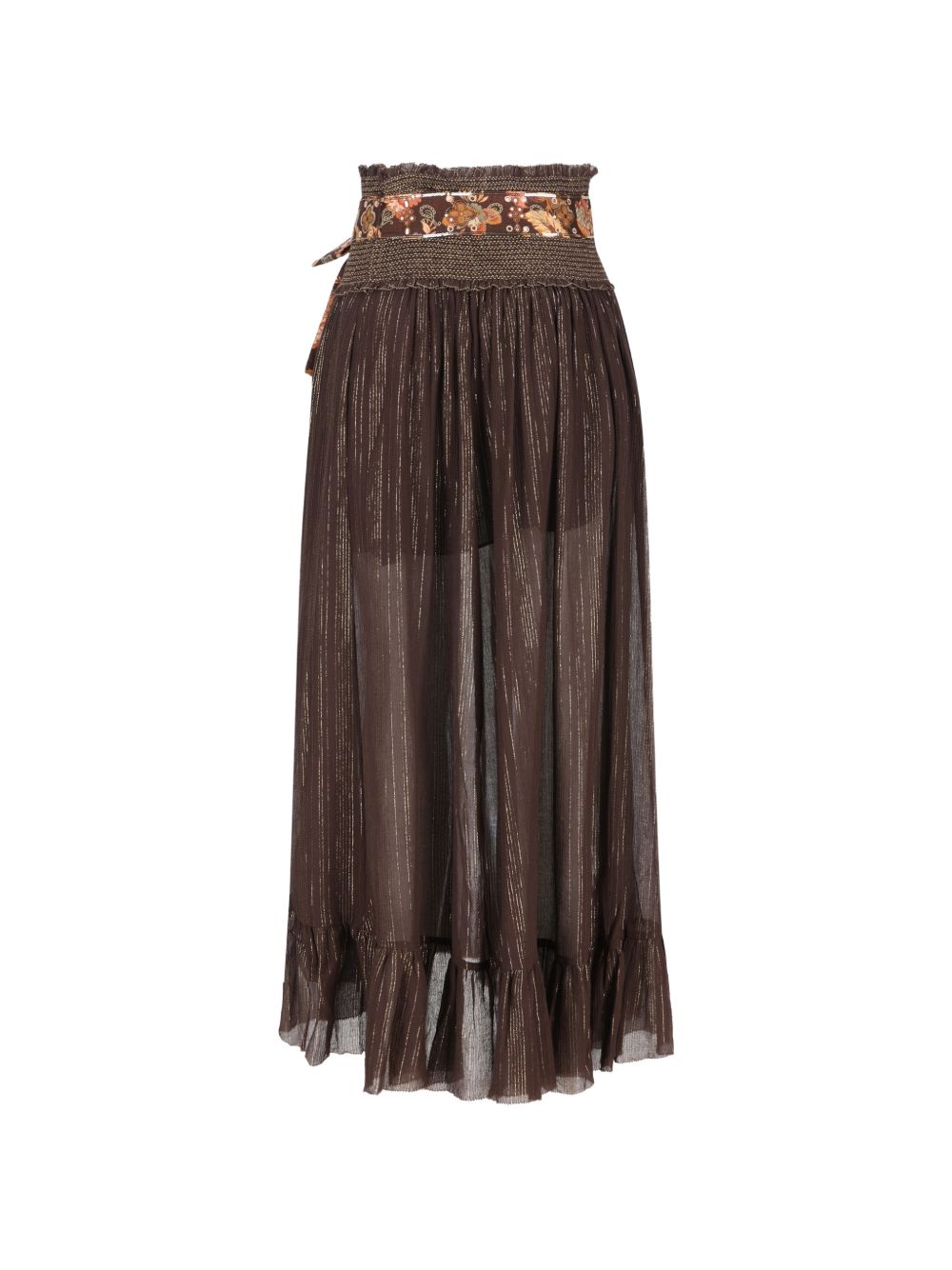 Zimmermann Aster Cotton And Silk Midi Skirt
