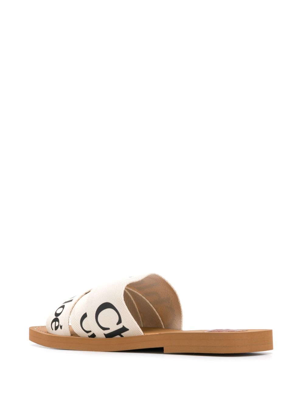 Chloè Woody Linen Flat Sandals