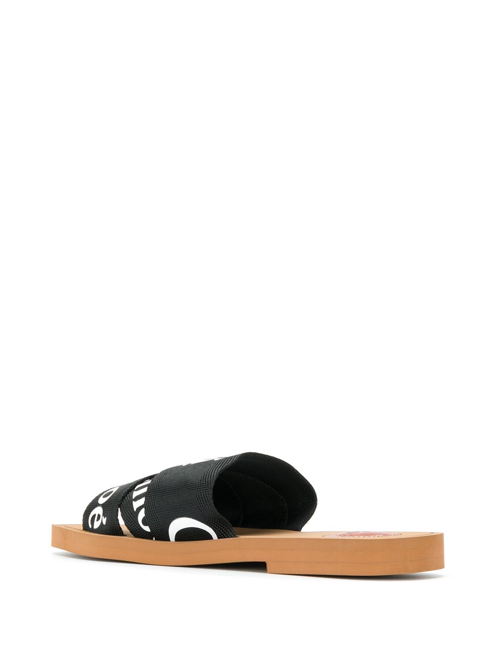 Chloè Woody Linen Flat Sandals