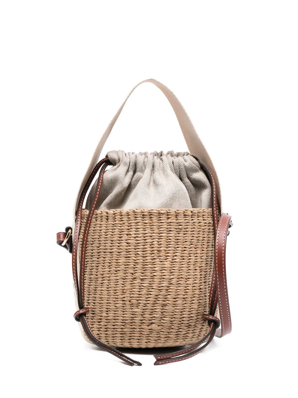 Chloè Woody Small Straw Bucket Bag