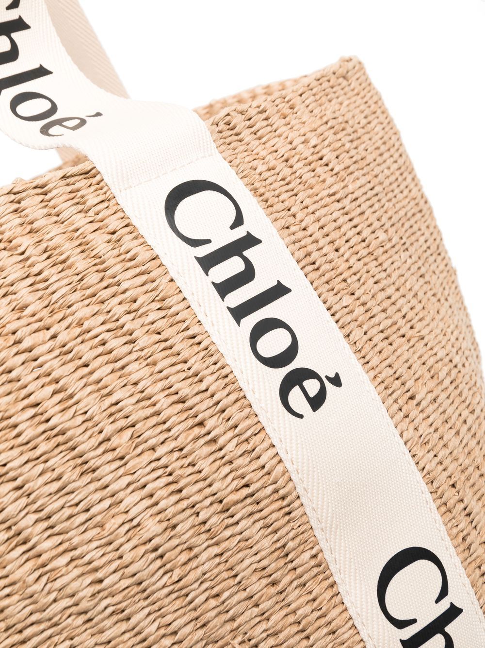 Chloè Woody Large Straw Basket Bag