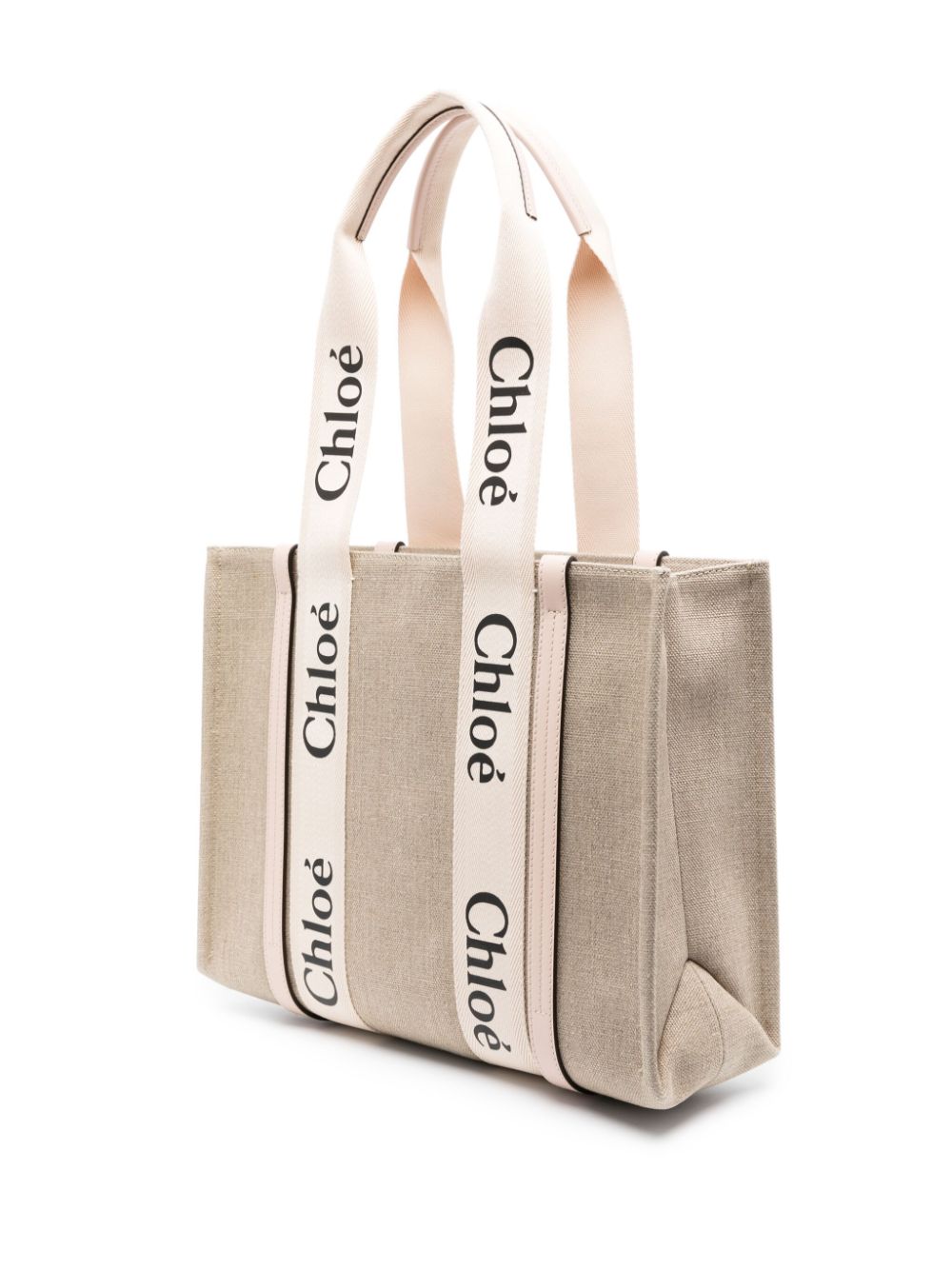 Chloè Woody Linen Tote Bag