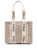 Chloè Woody Linen Tote Bag