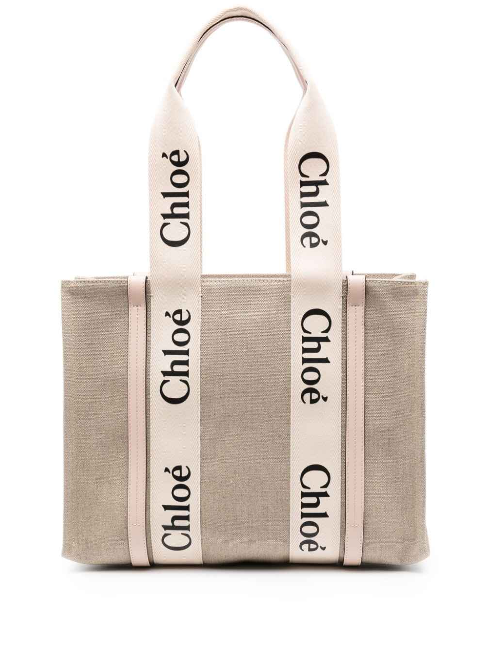 Chloè Woody Linen Tote Bag