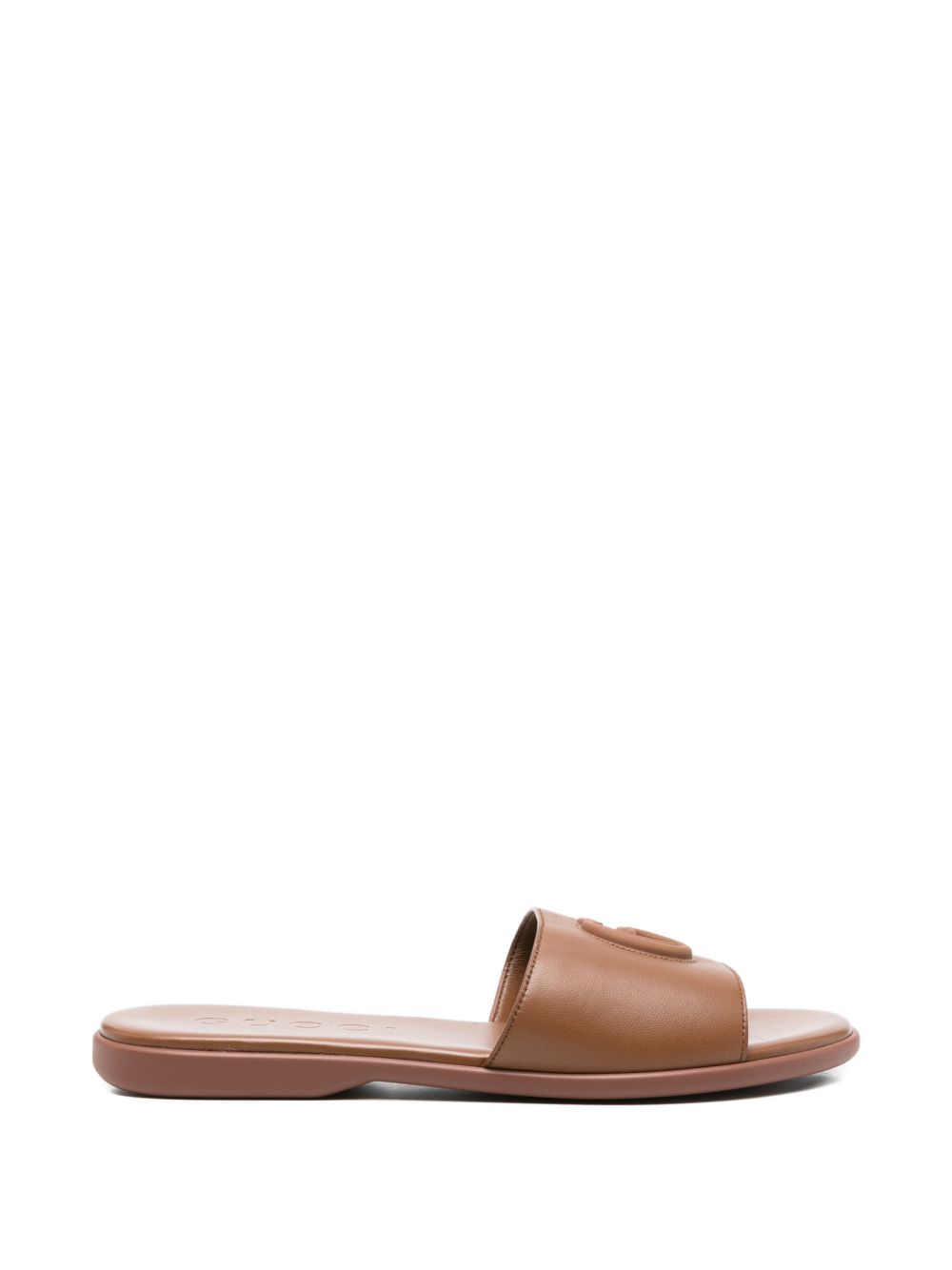 Gucci Double G Leather Falt Sandals