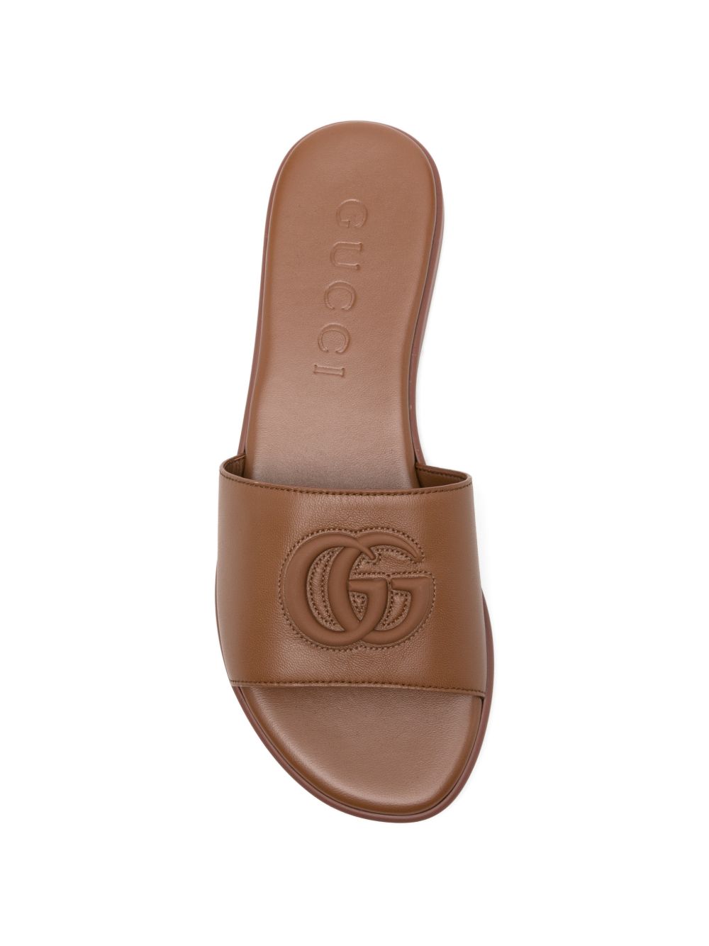 Gucci Double G Leather Falt Sandals
