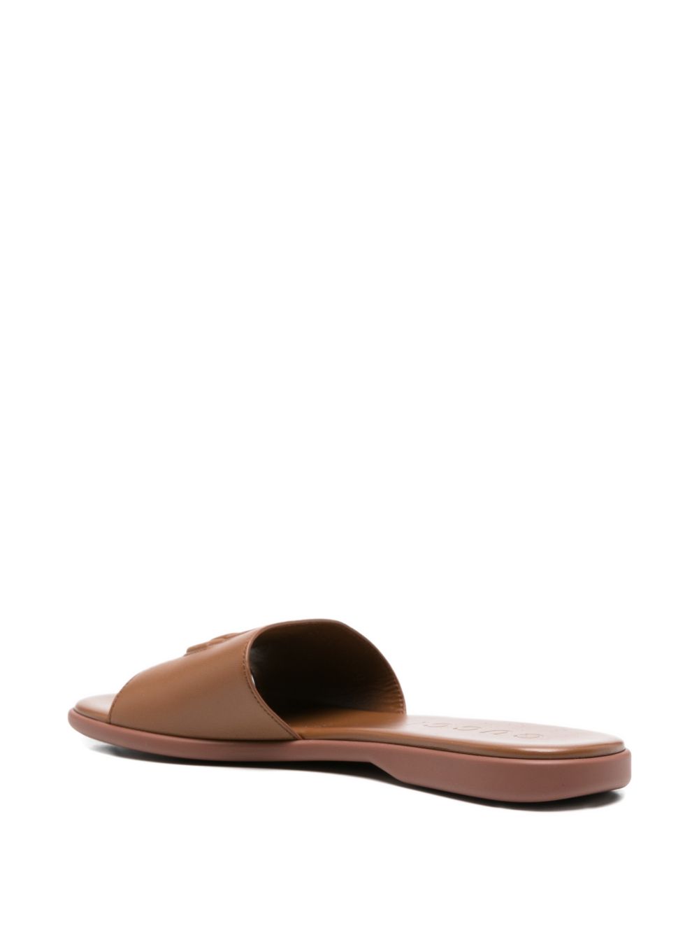 Gucci Double G Leather Falt Sandals