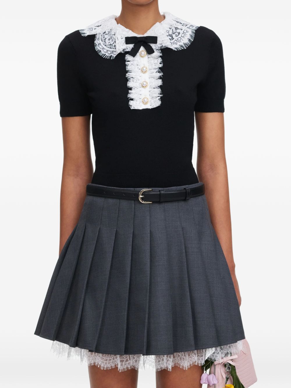 Self Portrait Lace Collar Top