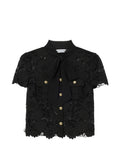 Self Portrait Tie Neck Lace Top