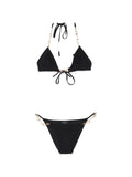 Gucci Hobrsebit Detail Triangle Bikini Set