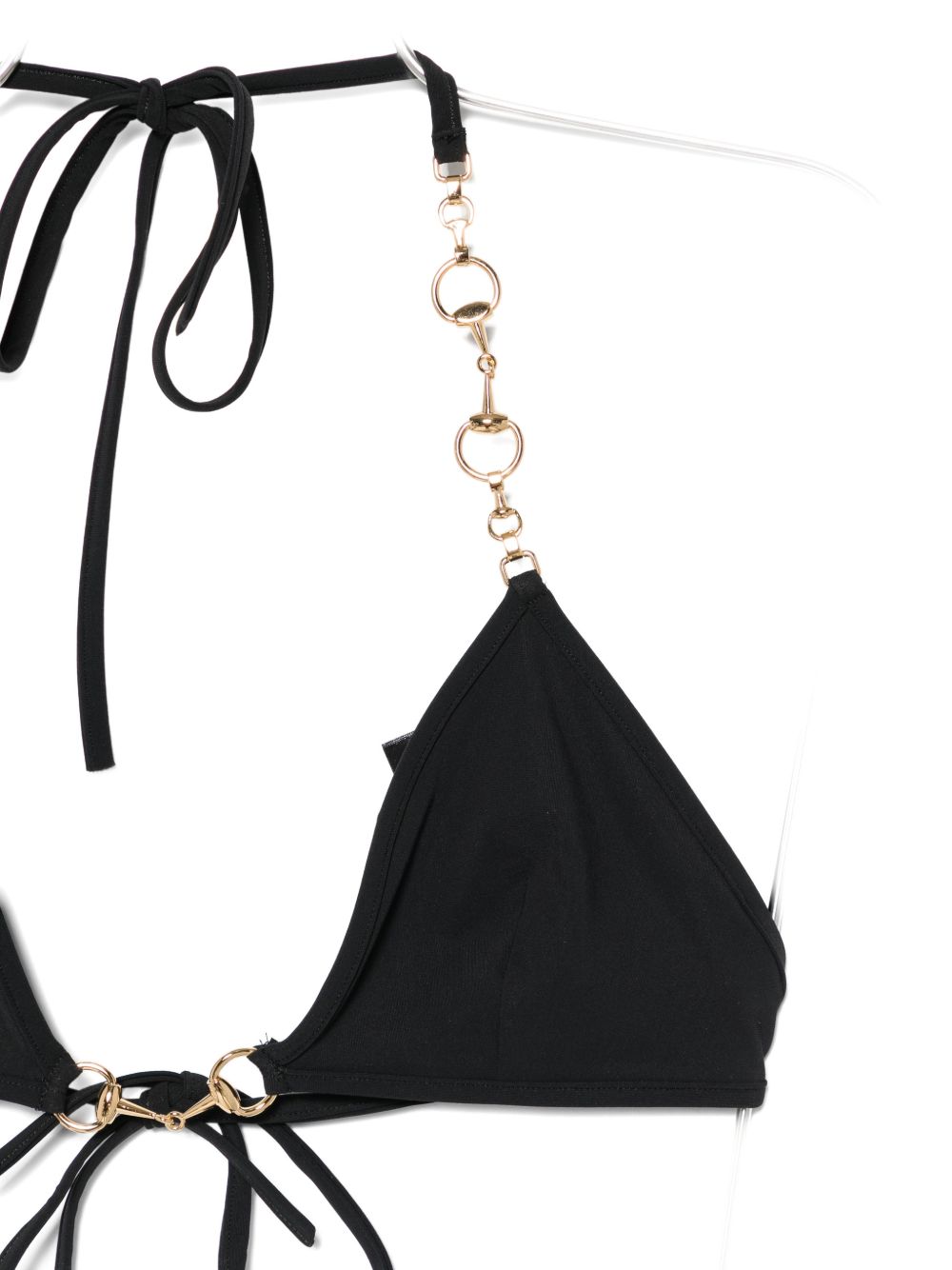 Gucci Hobrsebit Detail Triangle Bikini Set