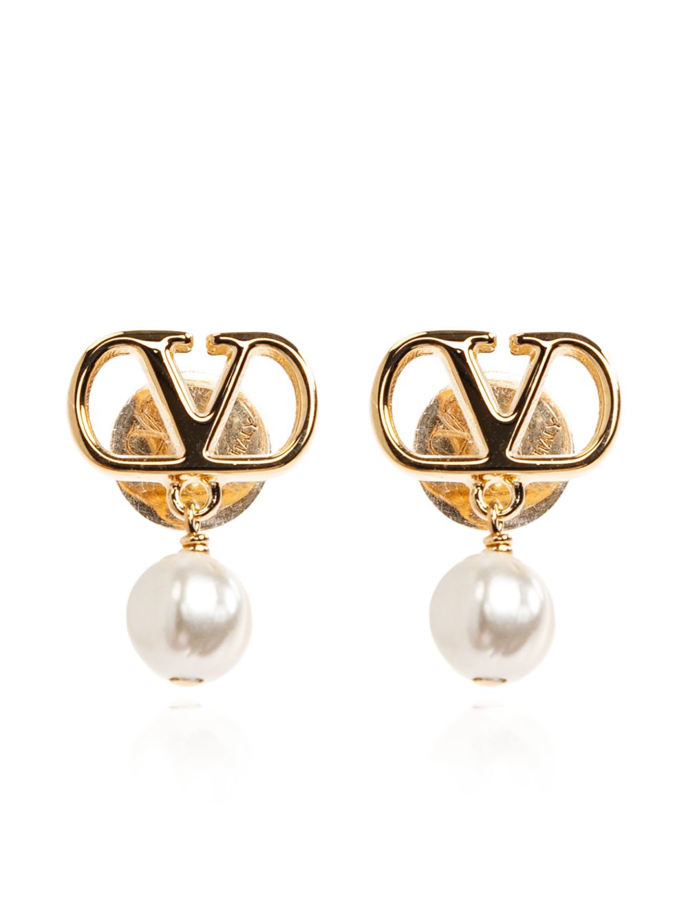 Valentino Garavani V Logo Signature Pearl Earrings