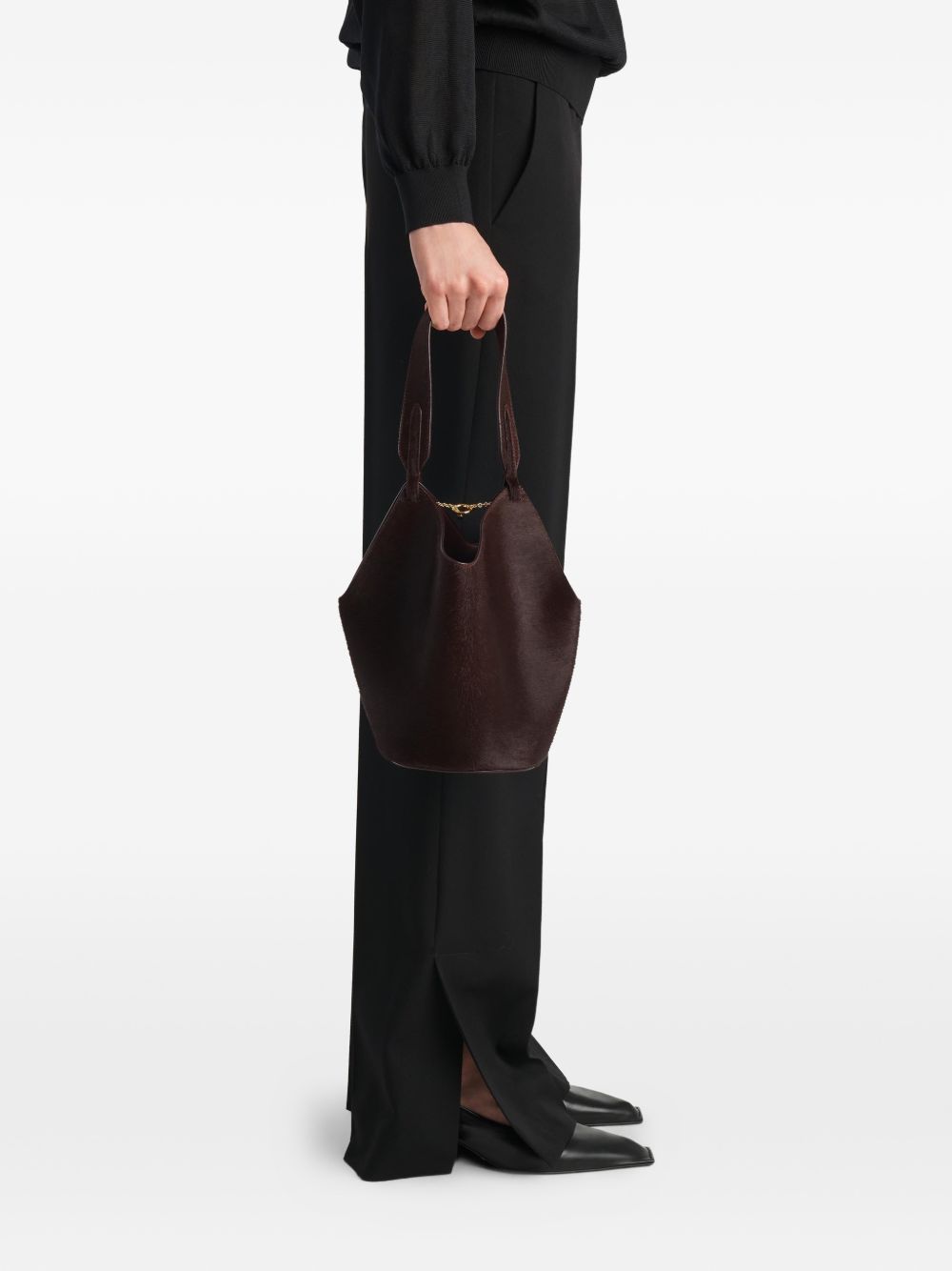 Khaite Lotus Mini Leathe Bucket Bag