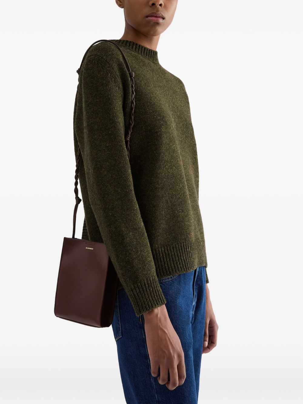 Jil Sander Tangle Small Leather Crossbody Bag