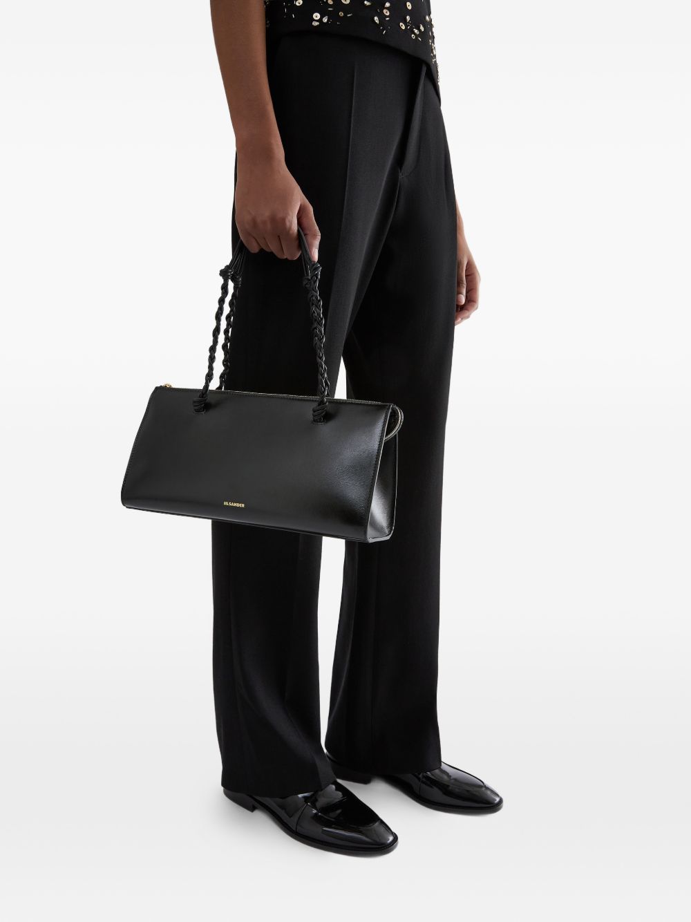 Jil Sander Tangle Leather Shoulder Bag