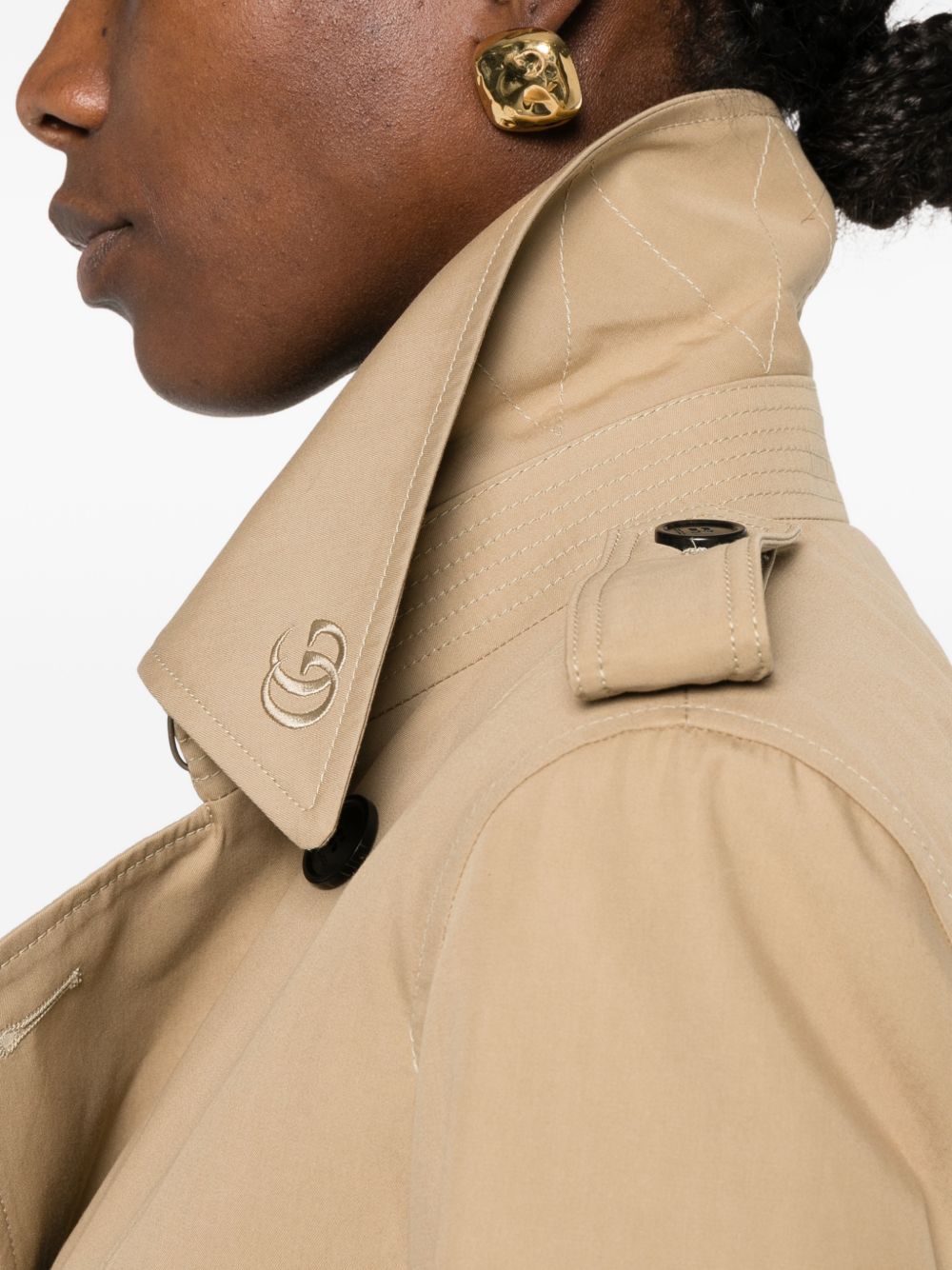 Gucci Cotton Long Trench Coat