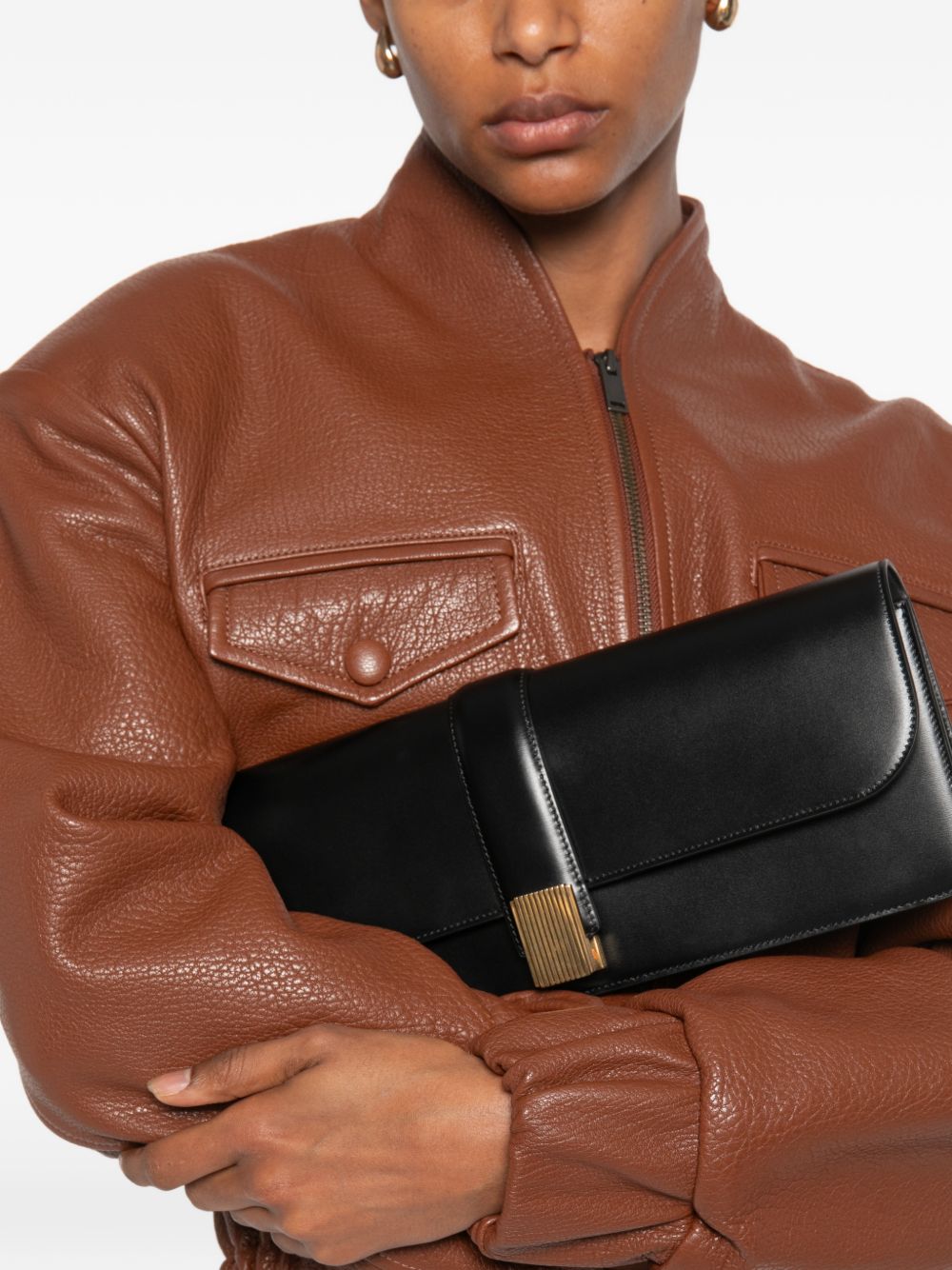 Khaite Blake Leather Clutch
