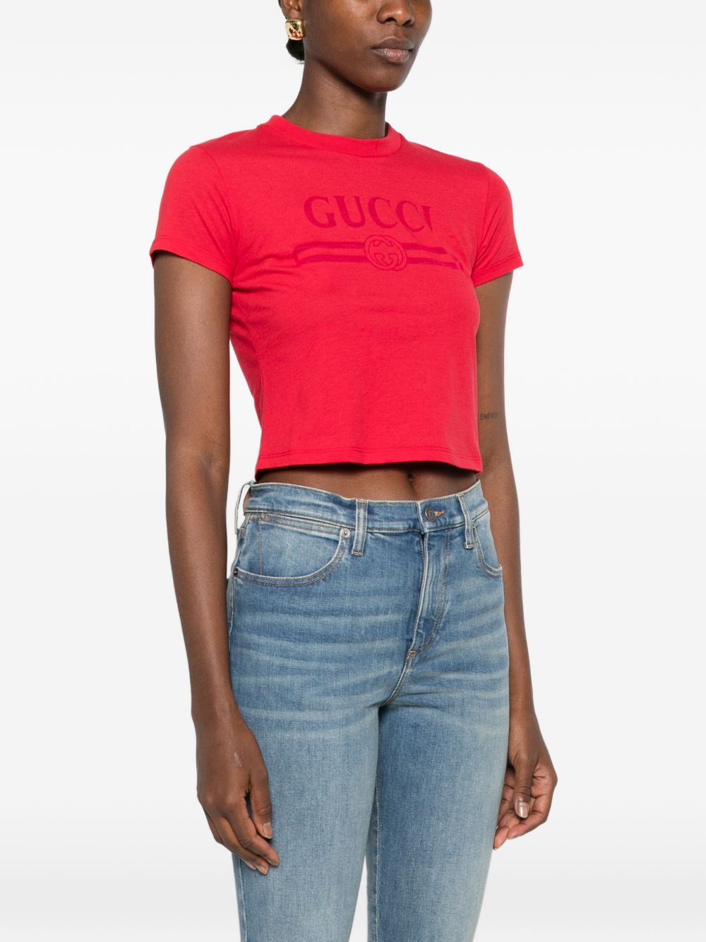 Gucci Logo Cotton T Shirt