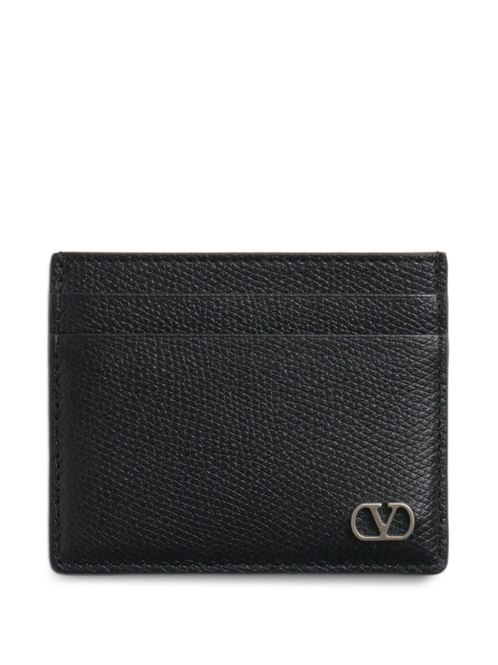 Valentino Garavani V Logo Signature Leather Card Case