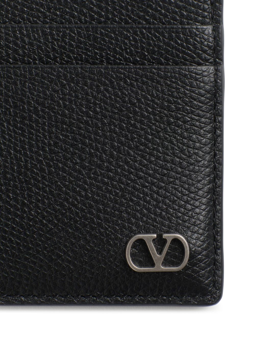 Valentino Garavani V Logo Signature Leather Card Case