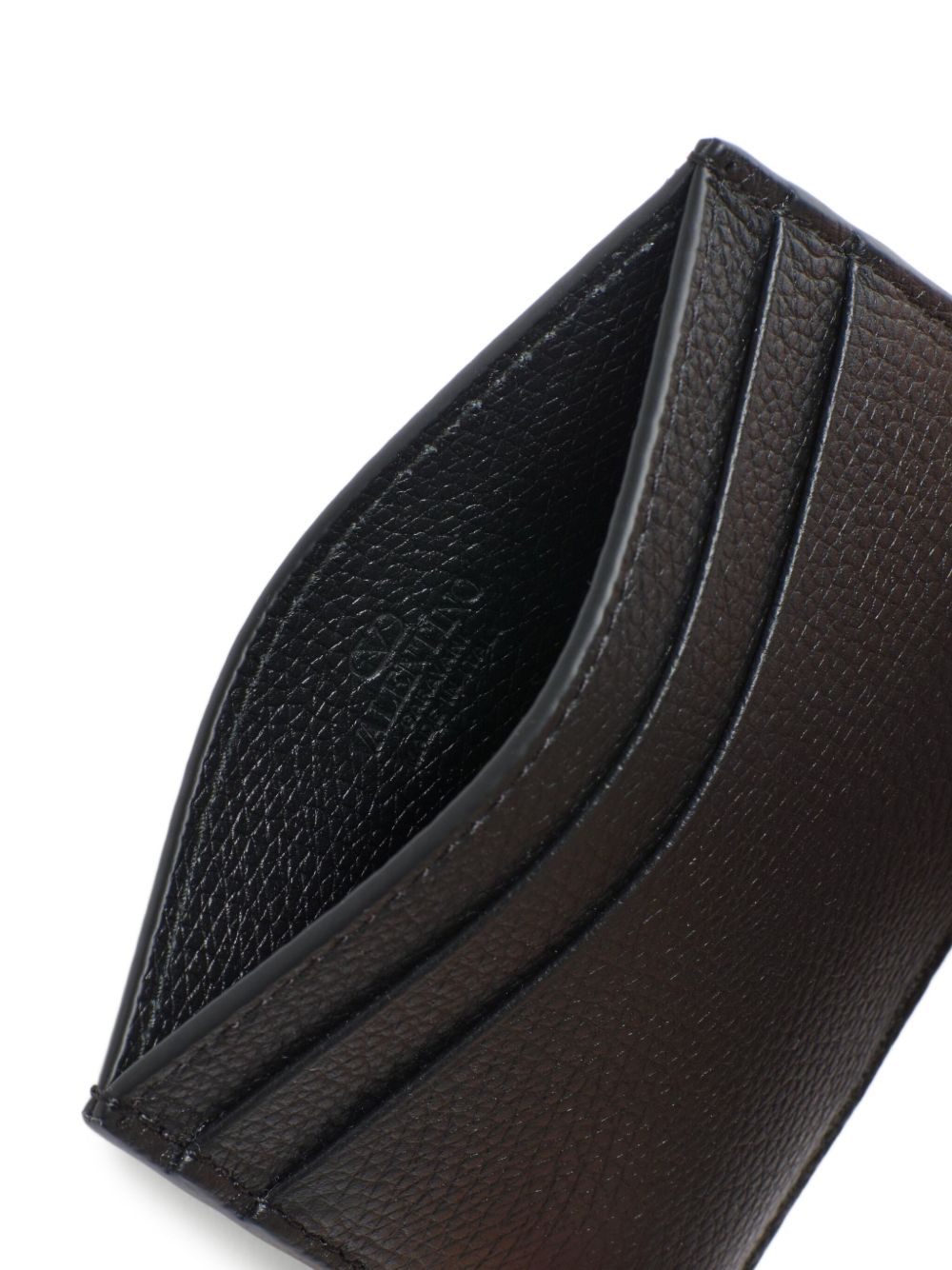 Valentino Garavani V Logo Signature Leather Card Case