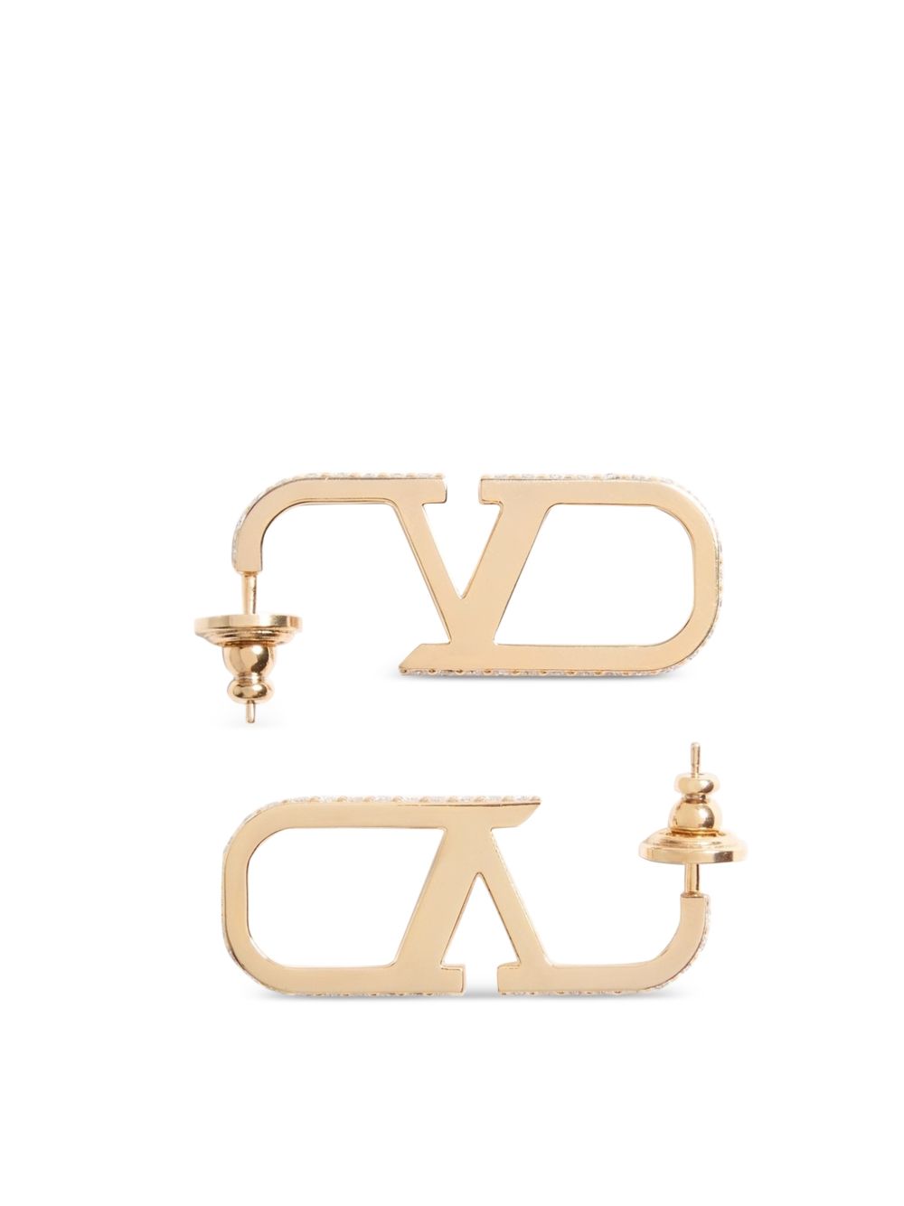 Valentino Garavani V Logo Signature Strass Earrings