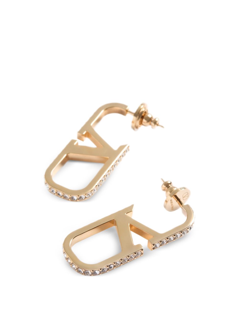Valentino Garavani V Logo Signature Strass Earrings