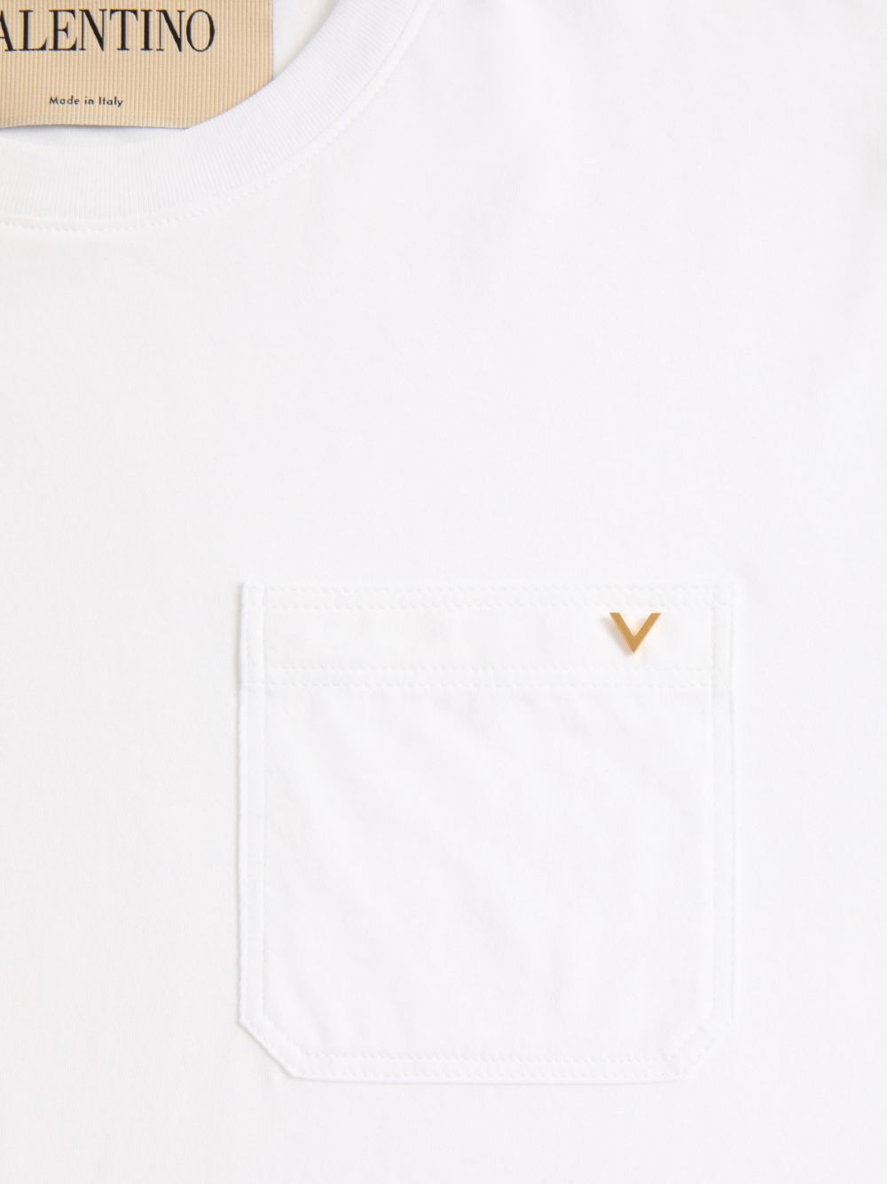 Valentino V Gold Cotton T Shirt