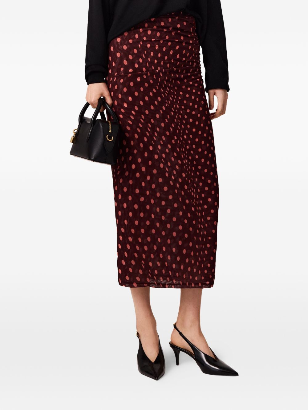 Stella Mc Cartney Polka Dot Long Skirt