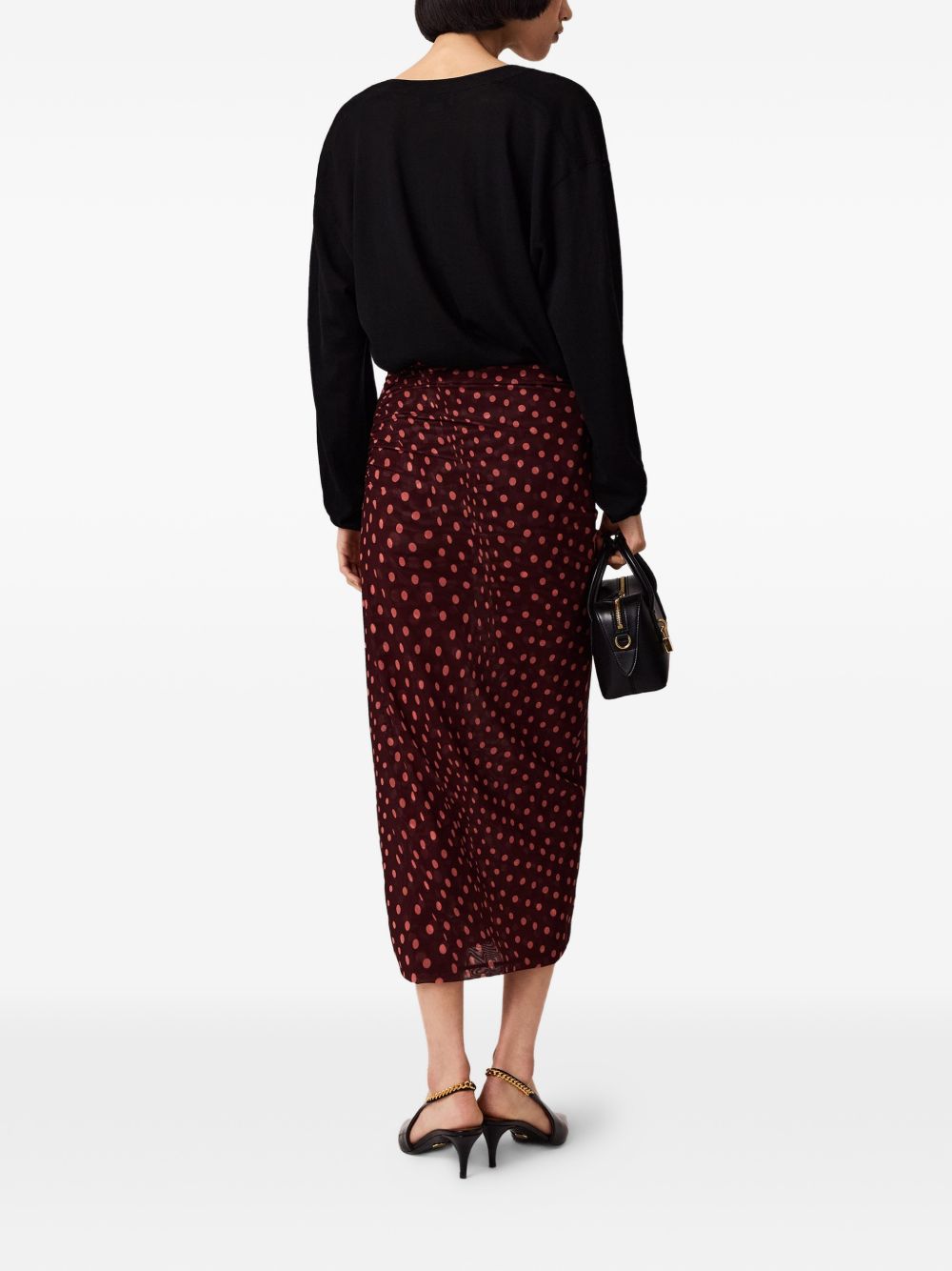 Stella Mc Cartney Polka Dot Long Skirt