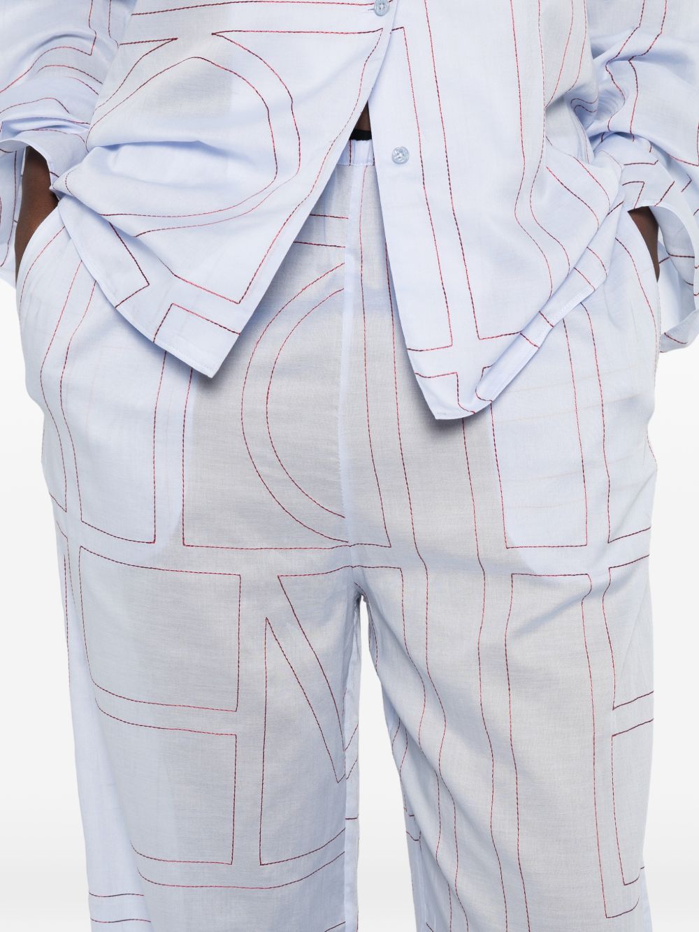 Toteme Pre Cotton Blend Pajama Trousers