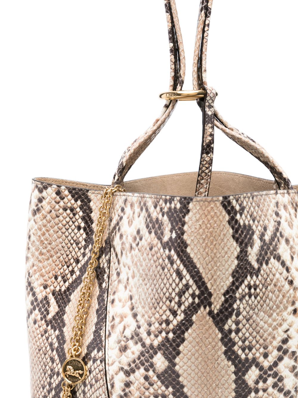 Chloè Chloé Spin Leather Tote Bag