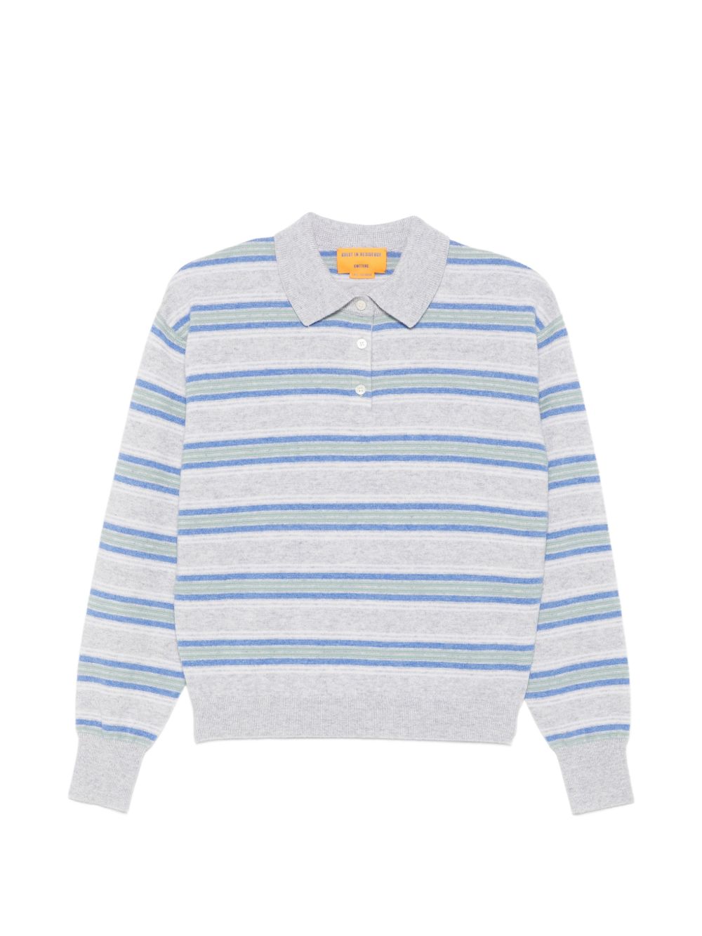 Guest In Residence Cashmere Striped Polo Shirt