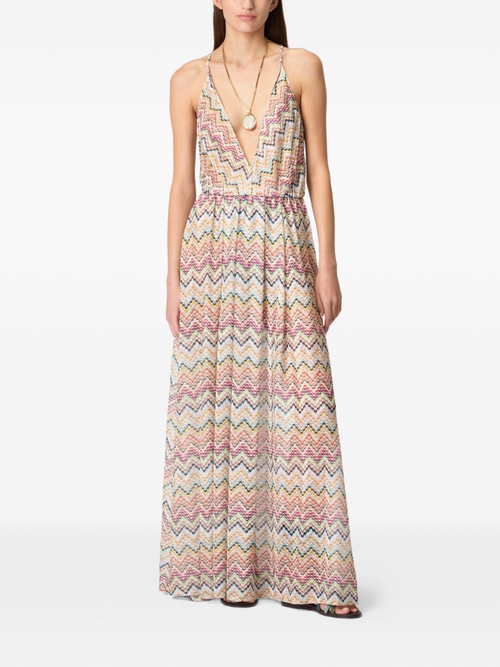 Missoni Beachwear Zig Zag Print Beach Robe