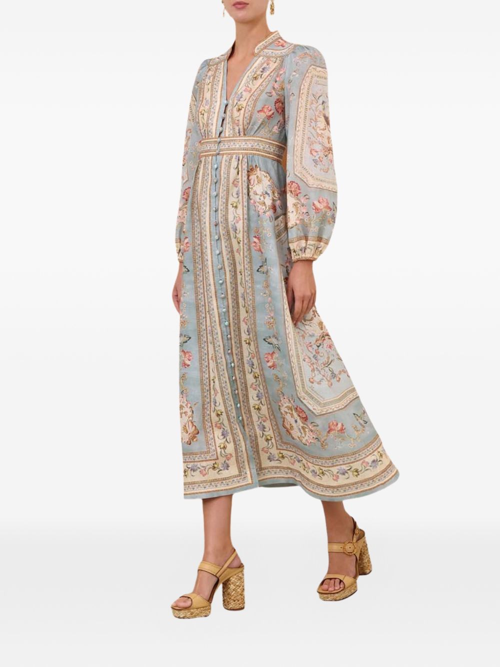 Zimmermann Roselight Printed Midi Dress