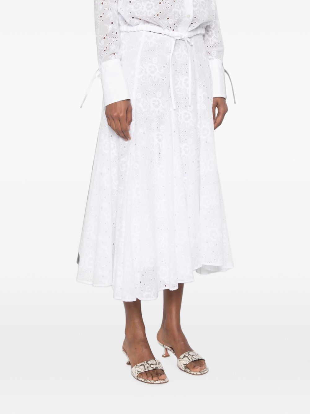 Tory Burch Eyelet Cotton Skirt