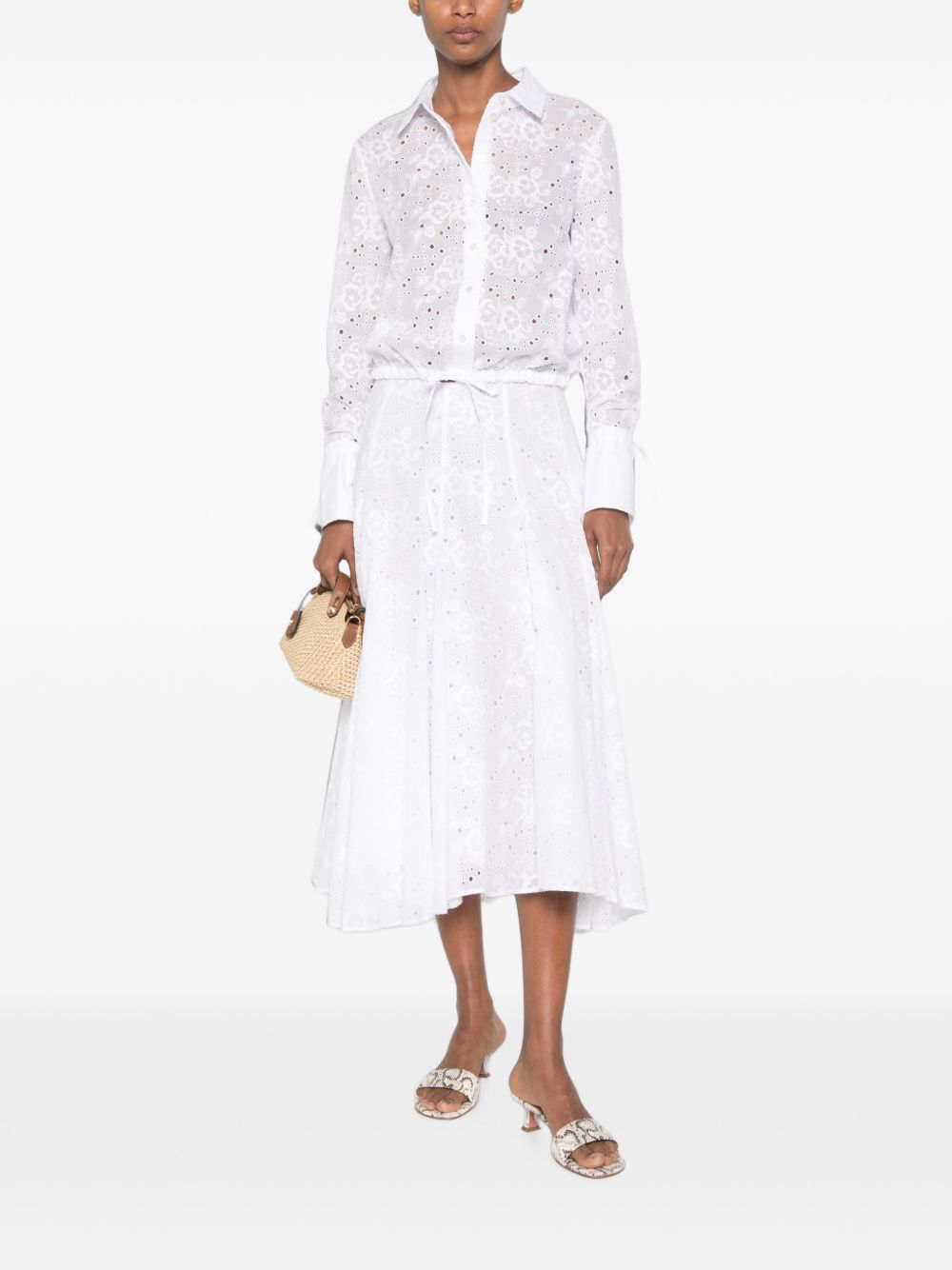 Tory Burch Eyelet Cotton Skirt