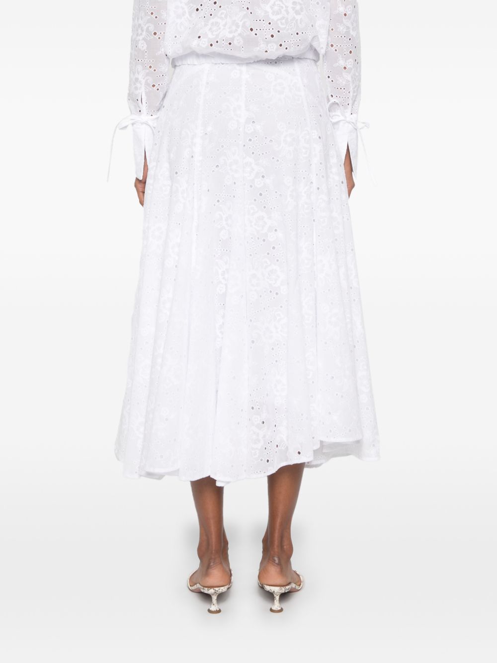 Tory Burch Eyelet Cotton Skirt