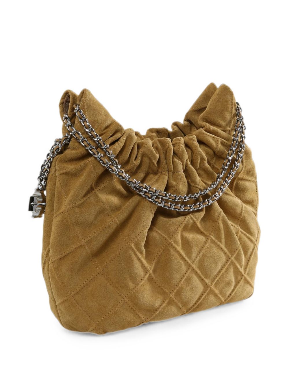 Tory Burch Fleming Mini Suede Leather Hobo Bag
