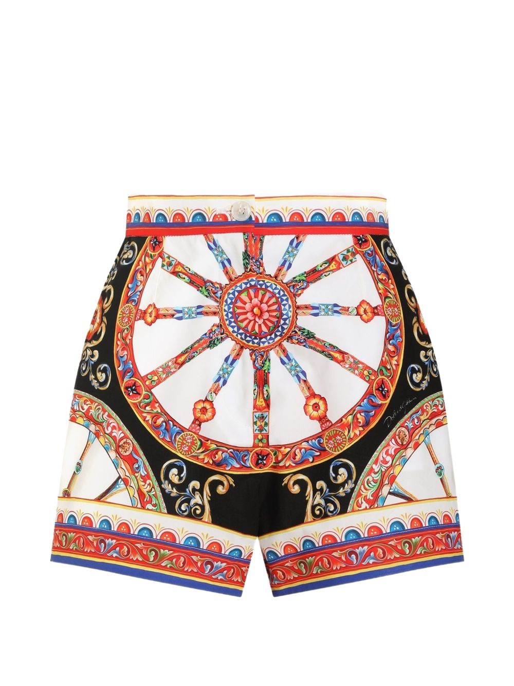 Dolce & Gabbana Carretto Print Cotton Shorts