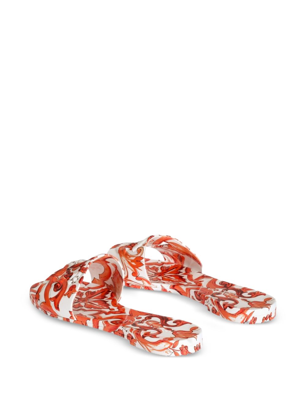Dolce & Gabbana Maiolica Print Flat Sandals