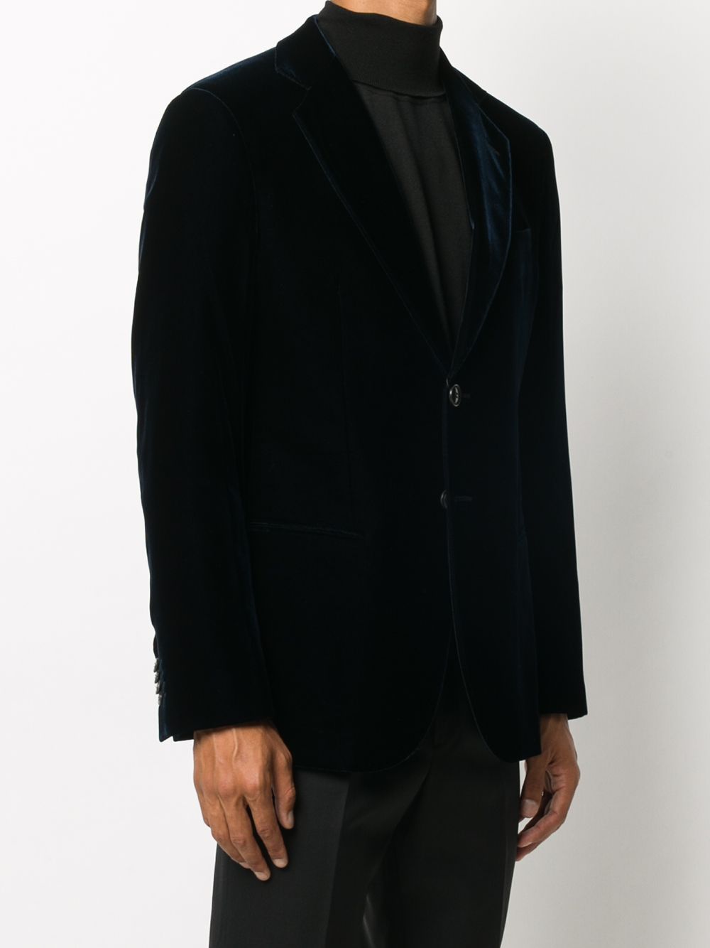 Giorgio Armani Velvet Single Breasted Blazer Jacket
