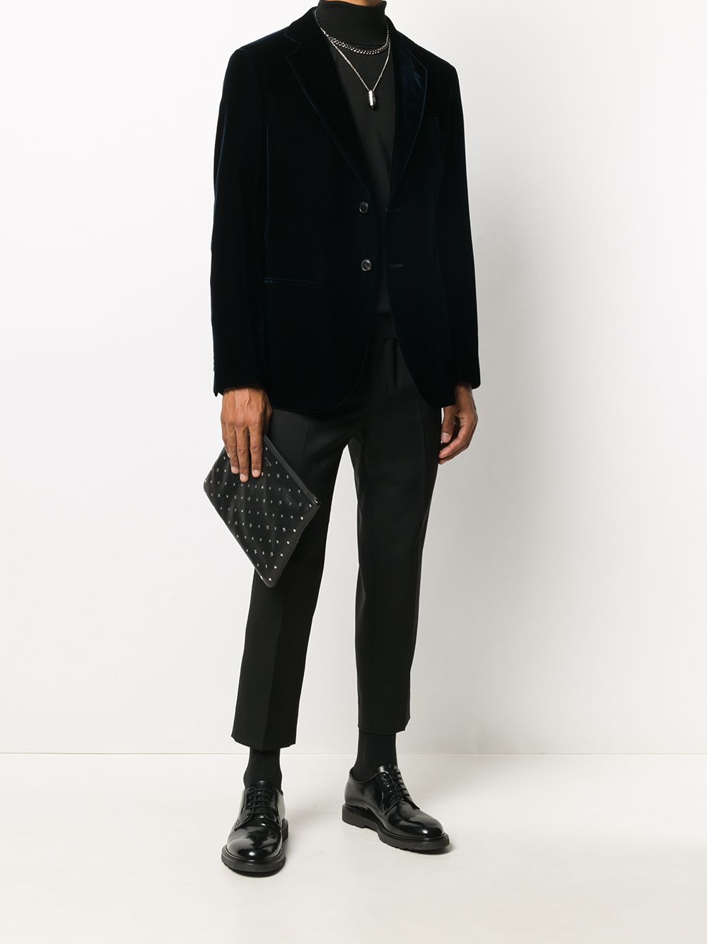 Giorgio Armani Velvet Single Breasted Blazer Jacket