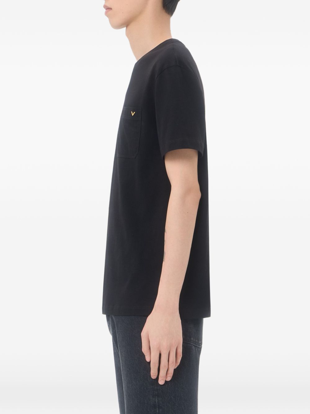 Valentino V Gold Cotton T Shirt